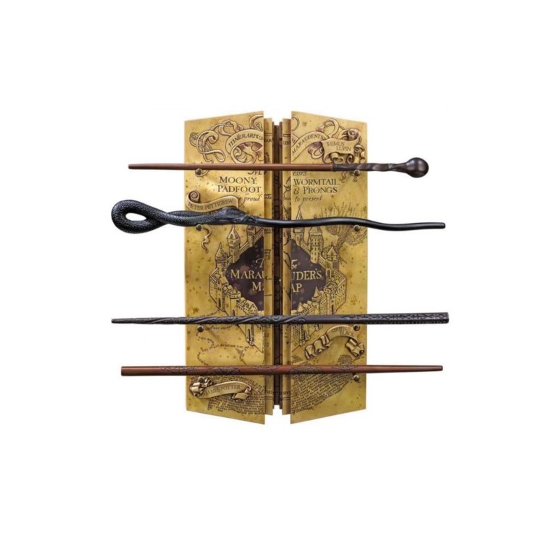 EXPOSITOR HARRY POTTER MAPA MERODEADOR + 4 VARITAS