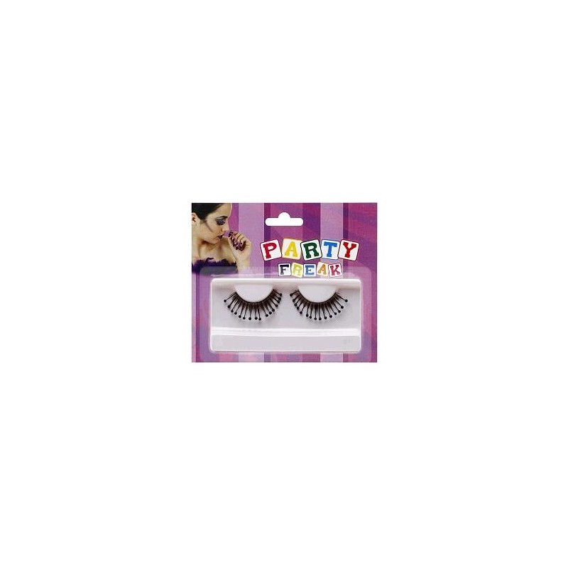 PESTAÑAS NEGRAS CON BOLITAS