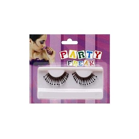 PESTAÑAS NEGRAS CON BOLITAS