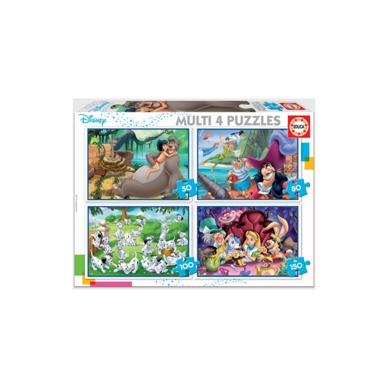 PUZLE MULTI 4 CLASICOS DISNEY