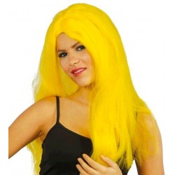 Peluca Melenas Amarilla Lisa 60 cm.