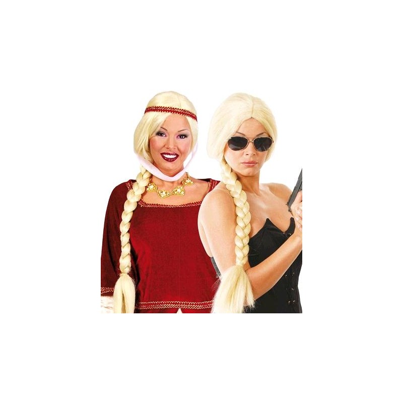 Peluca Rubia con Trenza