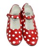 Zapatos de Sevillana Rojos Lunares Blancos Infantiles