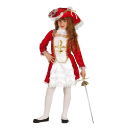 Disfraz de Mosquetera Lujo Infantil