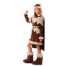 Disfraz Vikinga Niña - Túnica, Cinturón, Sombrero y Cubrebotas Incluidos