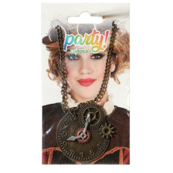 Collar Reloj Dentado Steampunk