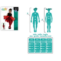 DISFRAZ MARIQUITA NIÑA INFANTIL ROJO NEGRO