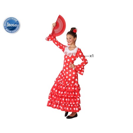 DISFRAZ FLAMENCA ROJO NIÑA INFANTIL