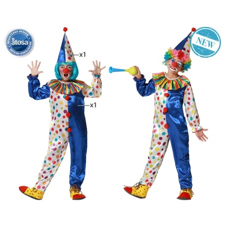 DISFRAZ PAYASO UNISEX INFANTIL AZUL
