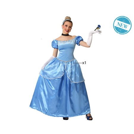 DISFRAZ PRINCESA AZUL MUJER ADULTO VESTIDO