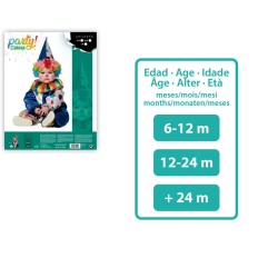 DISFRAZ PAYASO BEBÉ AZUL ARLEQUÍN