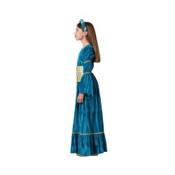 DISFRAZ REINA MEDIEVAL AZUL NIÑA INFANTIL