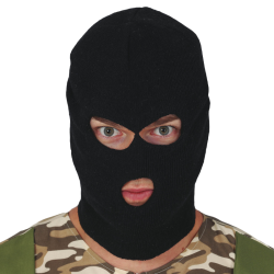Pasamontañas Capucha Ladrón negro para disfraces