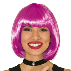 Peluca Media Melena Fucsia