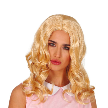 Peluca Rubia con Rizos