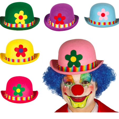 Sombrero Bombin Payaso Fieltro