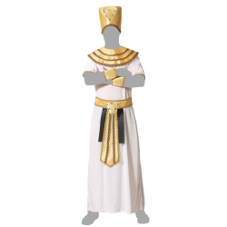 Disfraz de Faraón Egipcio Blanco para Hombre - Atuendo Real para Carnaval