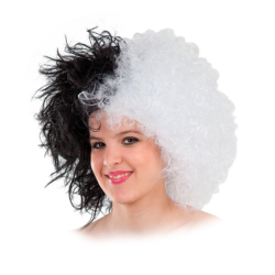 Peluca Blanca/Negra Adulta