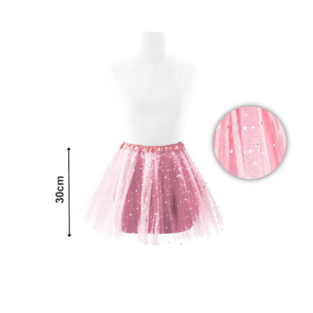 Tutú Rosa con Estrellas 30cm