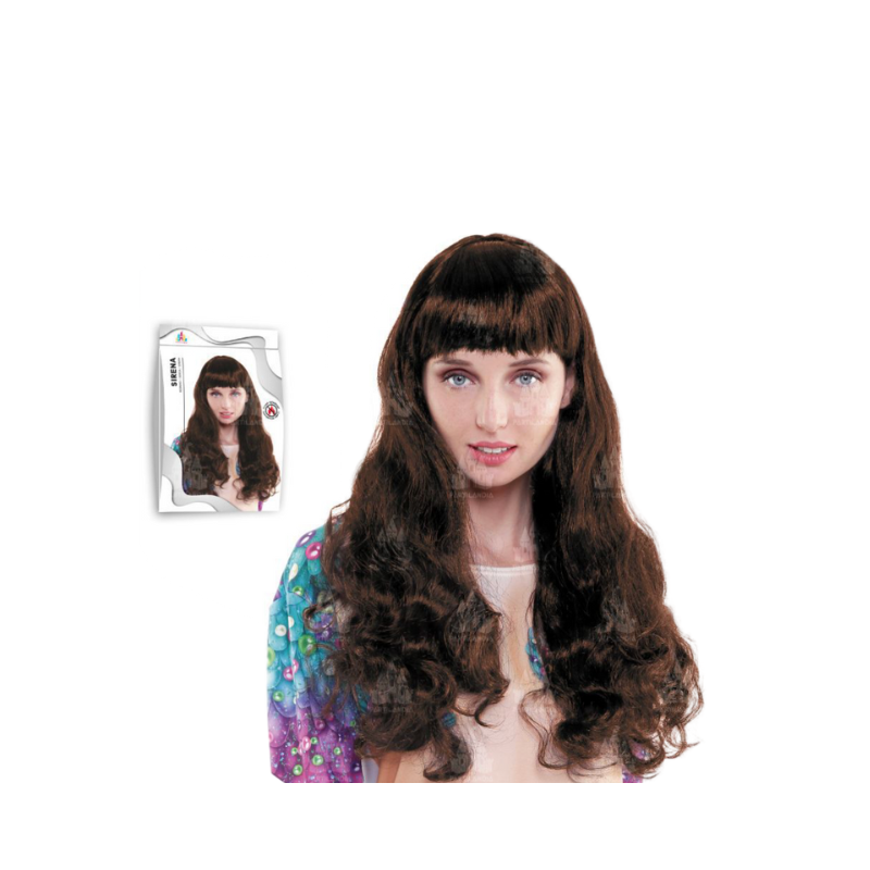 Peluca Sirena Castaño