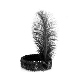 Cinta Charleston Pluma Negra