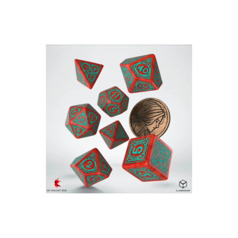 QW CAJA DADOS + MONEDA THE WITCHER TRISS  MERIGOLD FEARLESS (7)