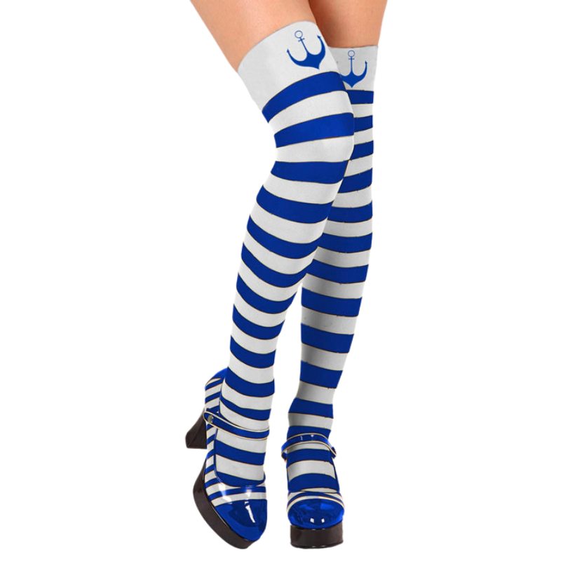 Medias Rayas Azules Marinero Adulto