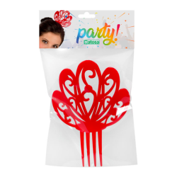 Peineta Sevillana Roja