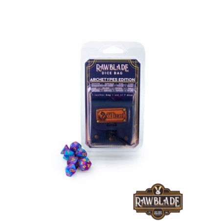 RAWBLADE DADOS + BOLSA DE CUERO WIZARD (7)