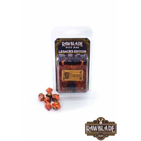 RAWBLADE DADOS + BOLSA DE CUERO DEMON (7)