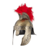 Casco de Centurión Dorado con Plumas