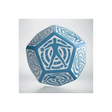 QW DADO D12 HIT LOCATION DIE BLUE & WHITE