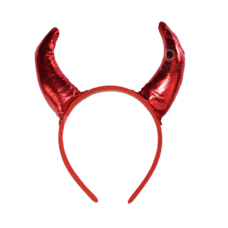 Diadema Cuernos Rojos Adulto
