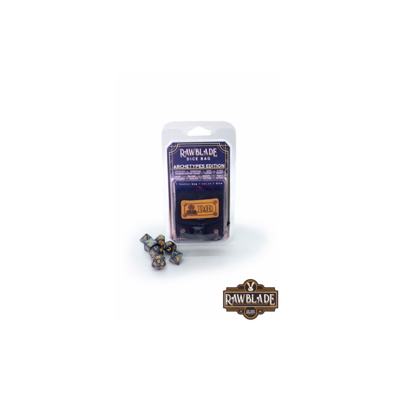 RAWBLADE DADOS + BOLSA DE CUERO DUNGEON MASTER (7)