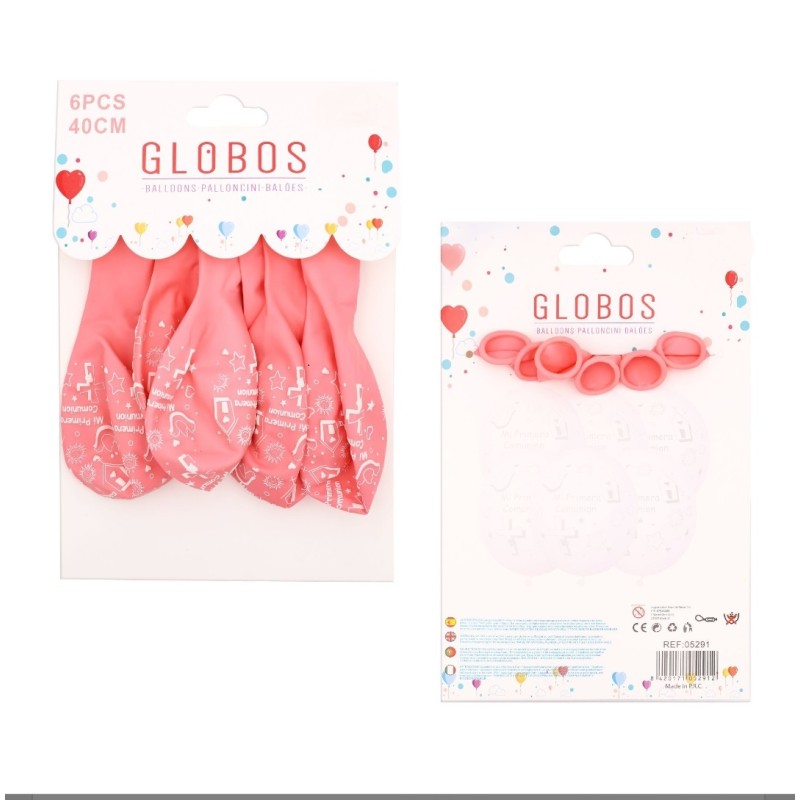 Globo Mi Primera Comunión Rosa