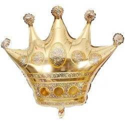 Globo Corona Dorada para Decoración de Cumpleaños, Fiestas, Navidad.