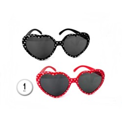 Gafas de Corazón con Topos Colores Surtidos