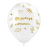 Globo Mi Primera Comunión Blanco Bolsa 8 unidades