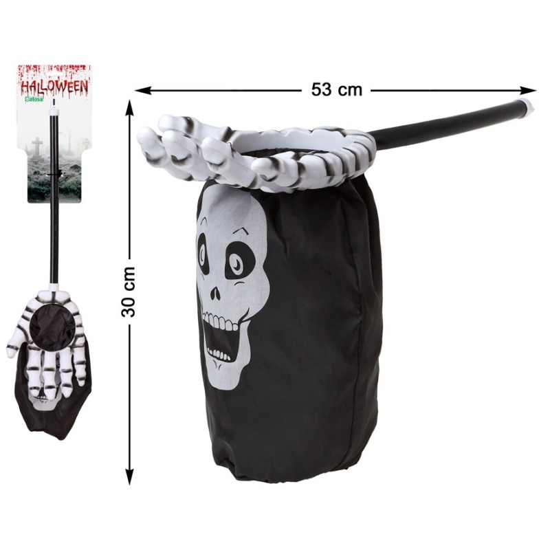 BOLSA PORTA CARAMELOS HALLOWEEN MANO CALVERA