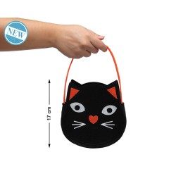 CESTO RECOGE CARAMELOS 16CM GATO NEGRO