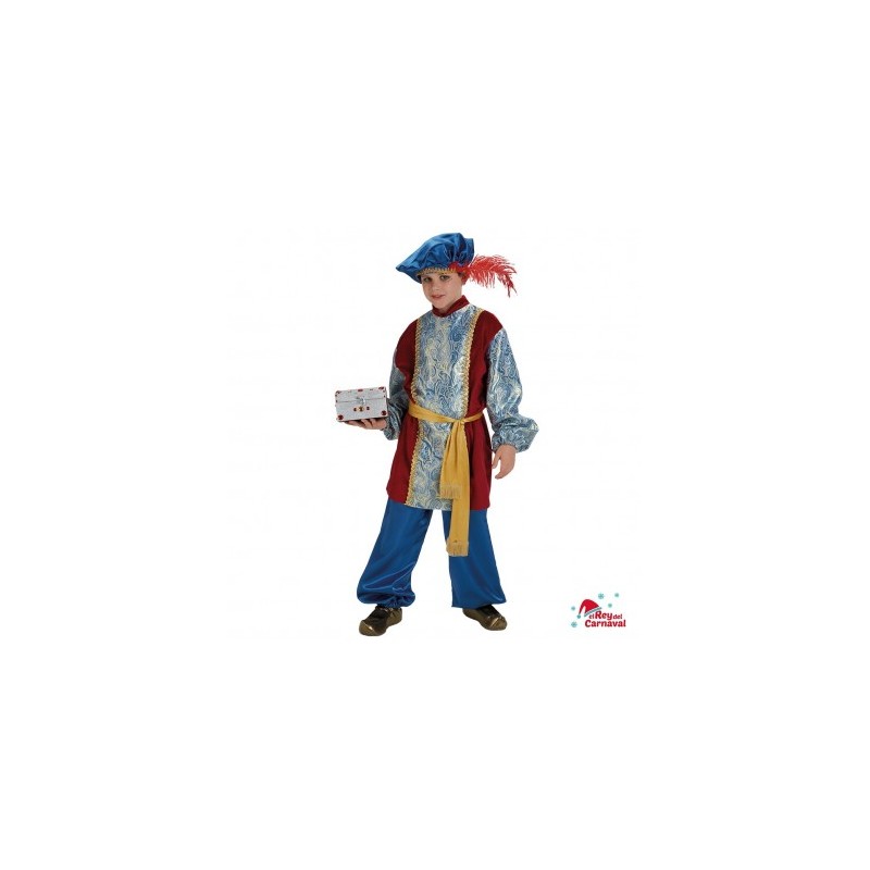 Disfraz Infantil Paje Gaspar Lujo 3-5 Años