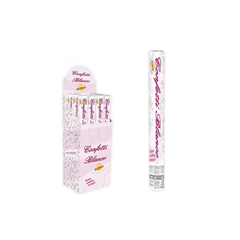 Cañon de Confeti Blanco 50 cm.