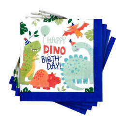 Servilletas Dinosaurio Cumpleaños 12 uds.
