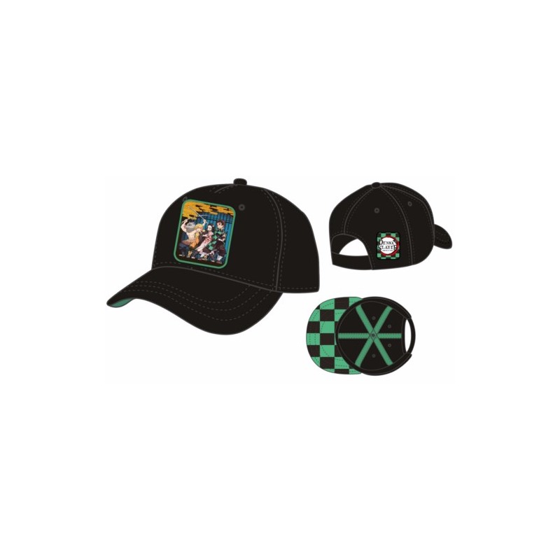 GORRA DEMON SLAYER BEISBOL PERSONAJES NEGRO