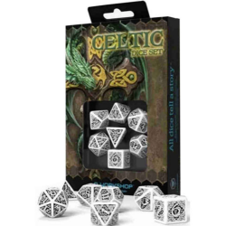 QW DADOS CELTIC REVISED GREY & BLACK DICE SET (7)