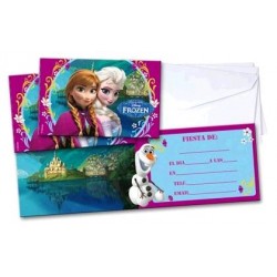 INVITACIONES FROZEN 6 UNID