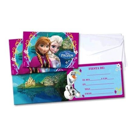 INVITACIONES FROZEN 6 UNID