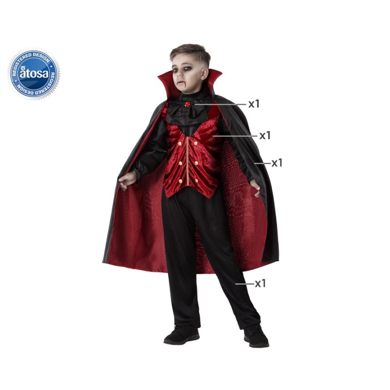 DISFRAZ VAMPIRO BORGOÑA NIÑO INFANTIL