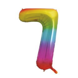 Globo Números Multicolor Rainbow 110cm