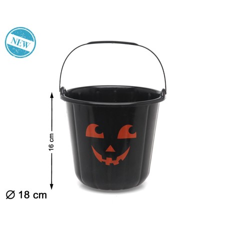 CUBO CALABAZA 16 X 18 CM  NEGRO SONRISA